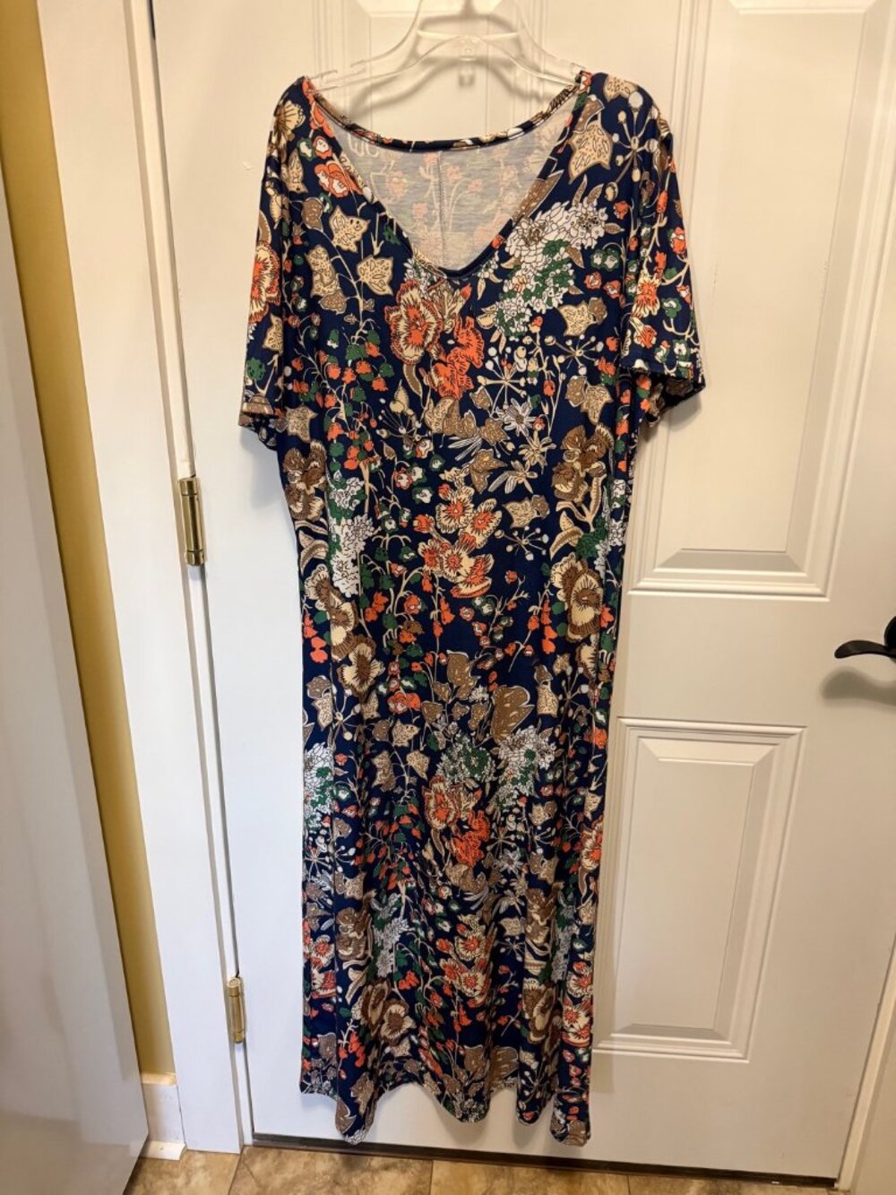 Navy Floral Maxi Dress